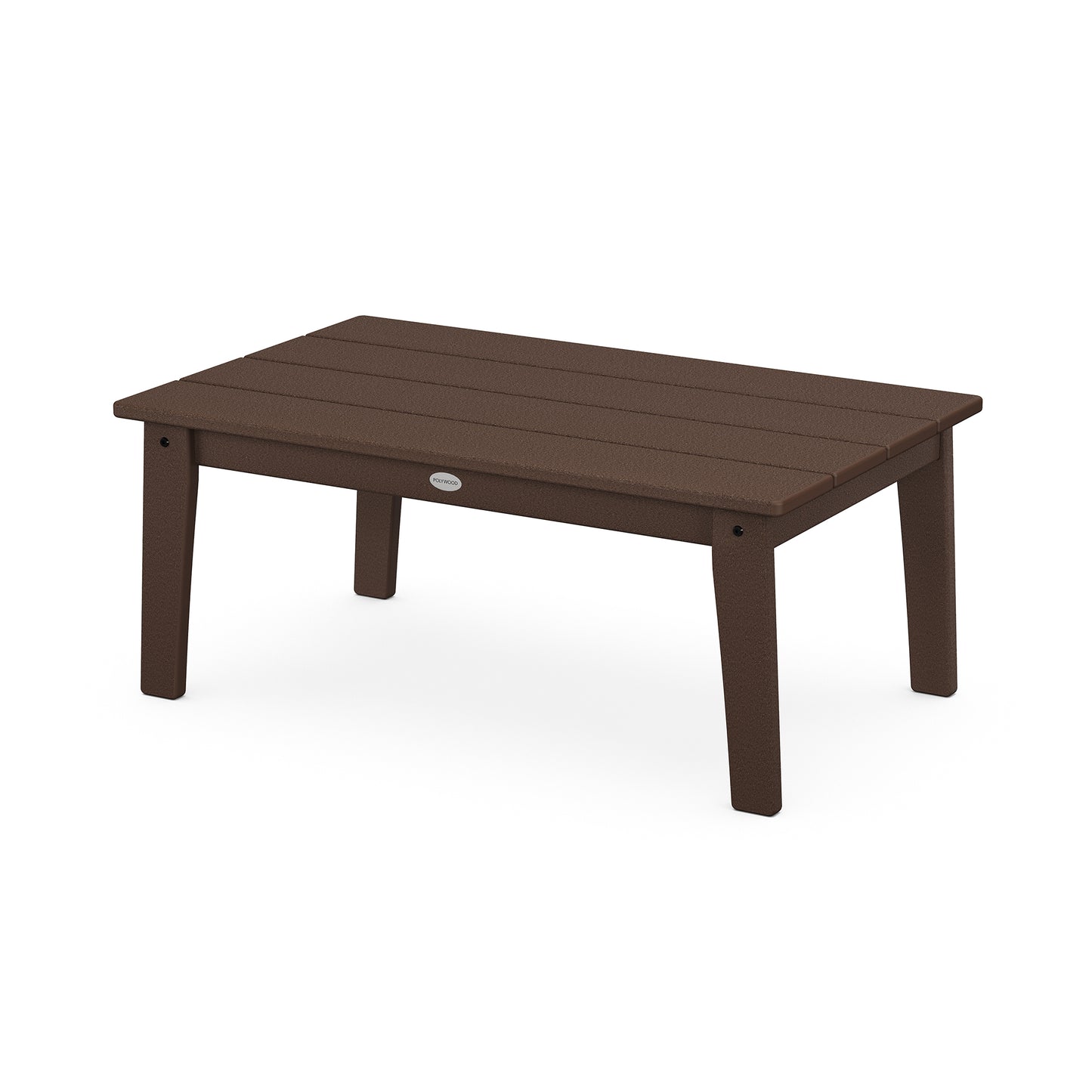 Brown rectangular POLYWOOD Lakeside Coffee Table, 23" x 36".