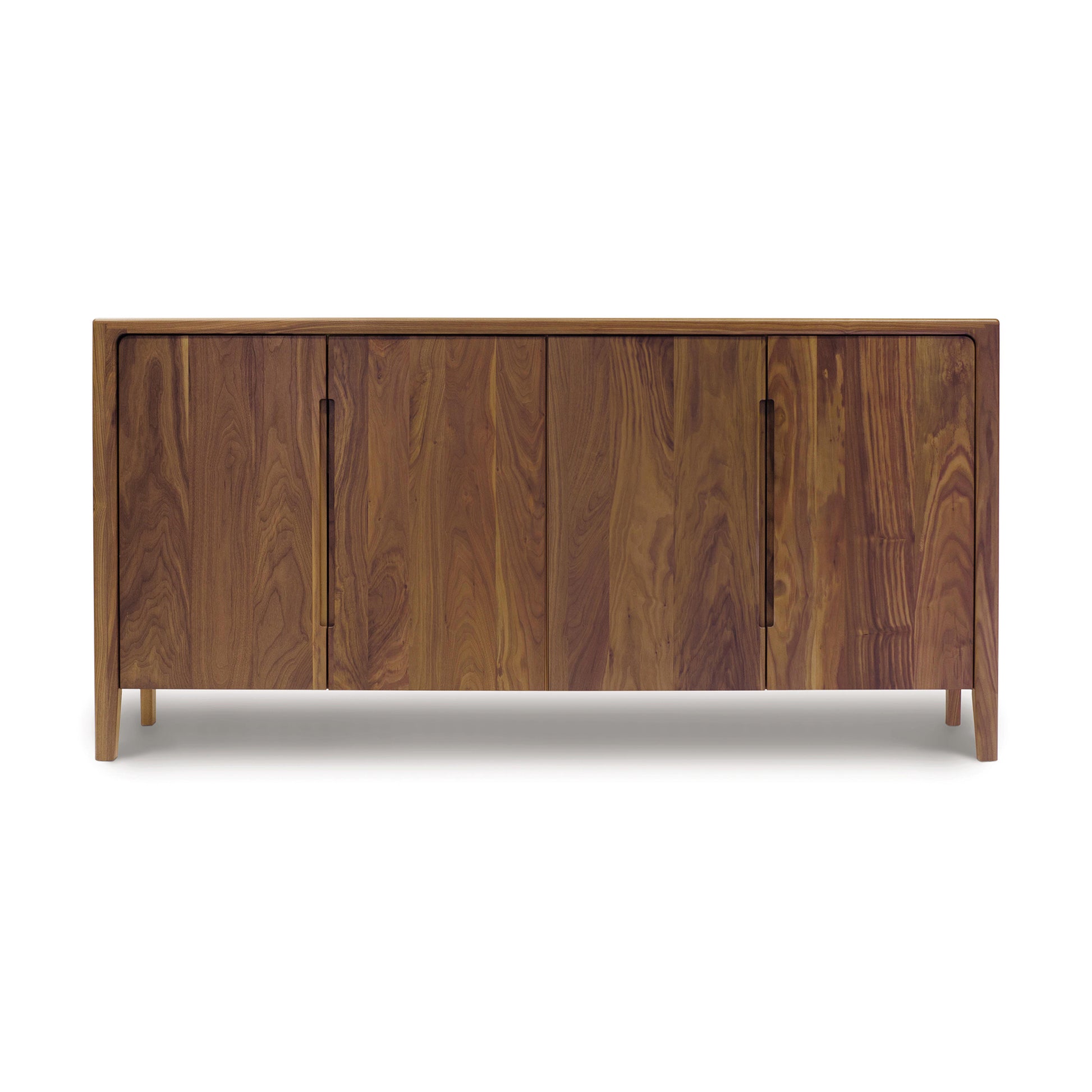 Lisse Buffet by Copeland Furniture, wooden sideboard with four cabinet doors, natural finish and minimalist design.