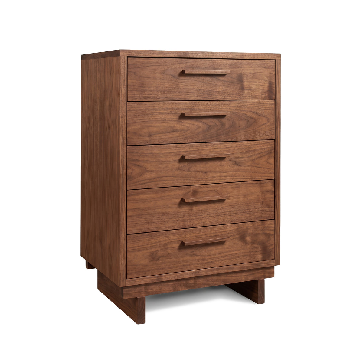 Loft 5-Drawer Chest by Vermont Furniture Designs, showcasing five modern handles and refined craftsmanship in solid wood.