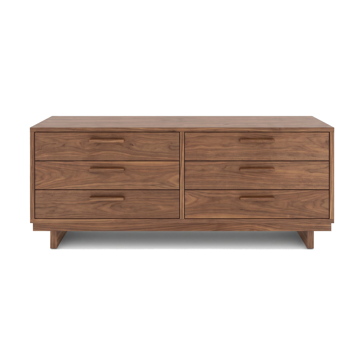 Loft Double Dresser by Vermont Furniture Designs with six spacious drawers, natural wood finish, handcrafted from solid American hardwood.