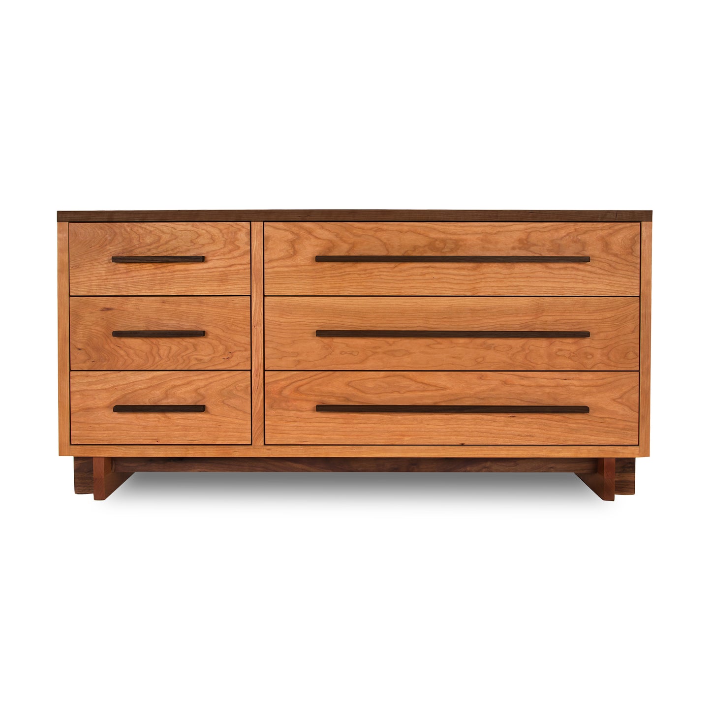Modern American 6-Drawer Dresser by Vermont Furniture Designs showcasing a smooth finish and elongated handles.