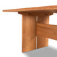 A Vermont Furniture Designs Modern American Dining Table with solid wood construction and visible grain, showcasing the tabletop, apron, and leg joinery on a white background.