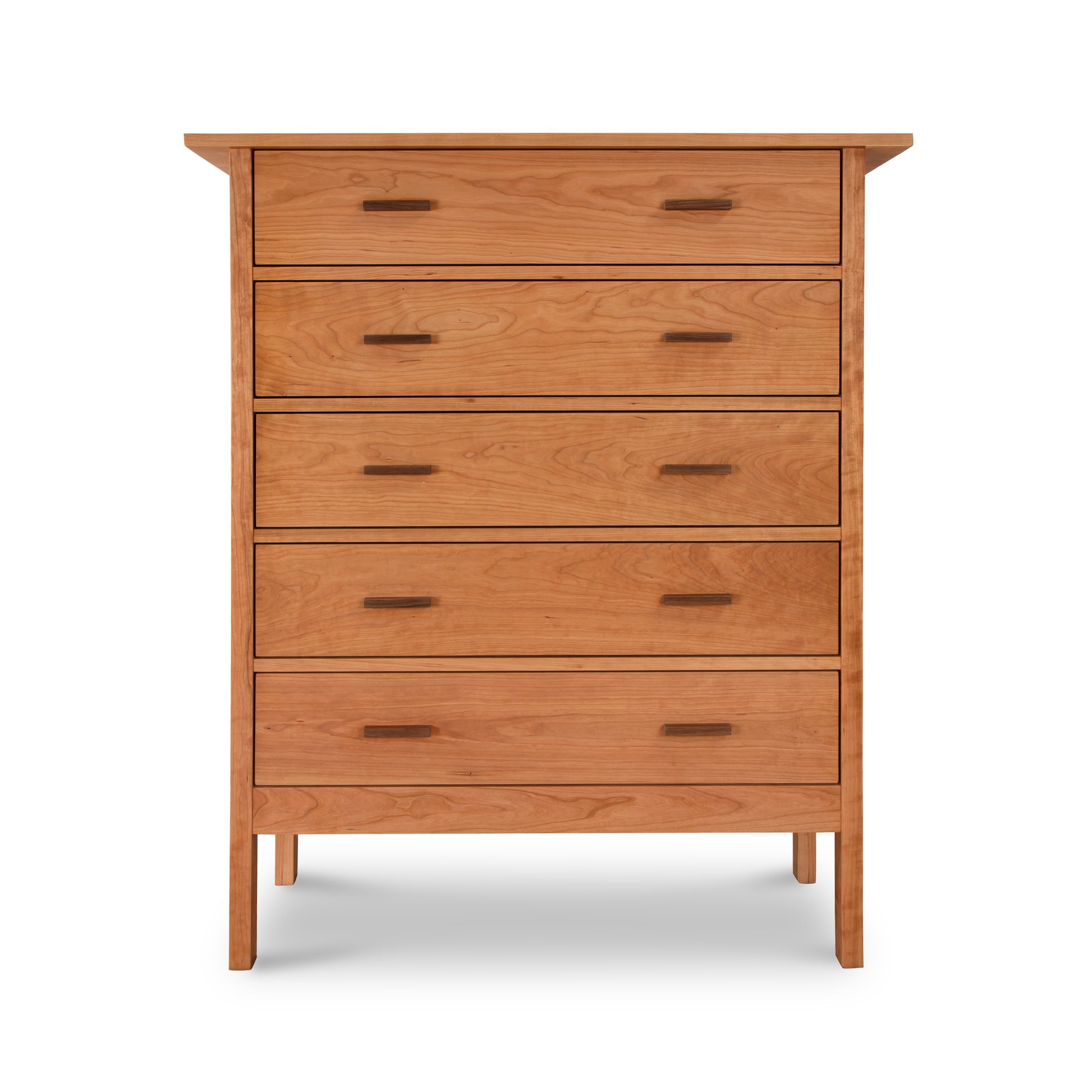 Modern Craftsman 5-Drawer Chest by Vermont Furniture Designs, showcasing handcrafted quality and minimalist handles.