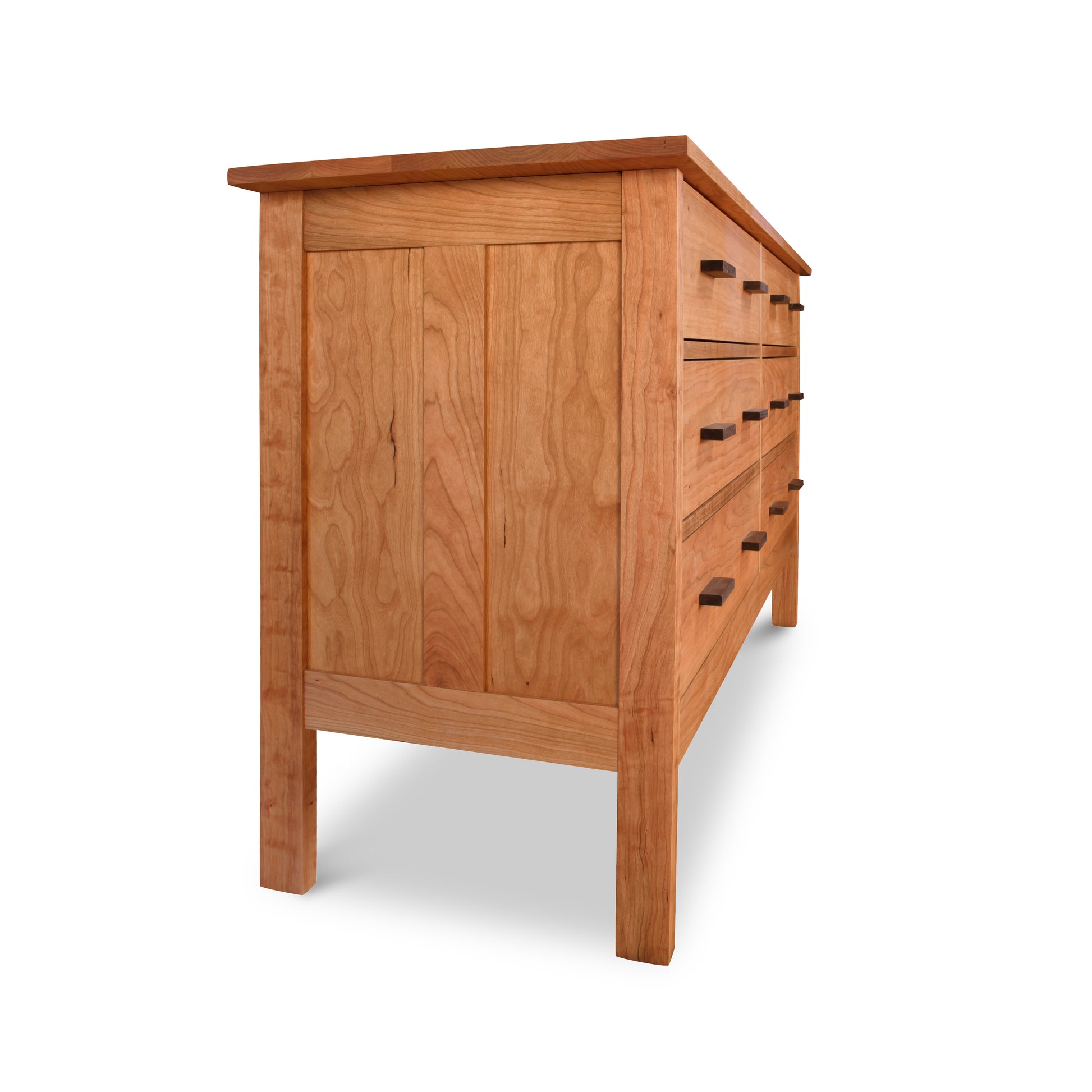 Modern Craftsman 6-Drawer Dresser by Vermont Furniture Designs featuring sleek dark handles, highlighting expert craftsmanship and solid wood construction.