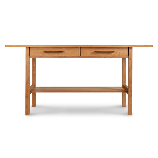 Modern Craftsman 2-Drawer Console Table by Vermont Furniture Designs, crafted from sustainable hardwoods.