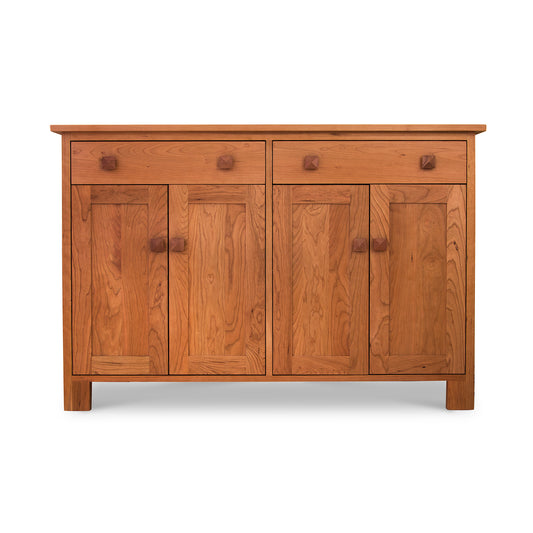 Lyndon Furniture Modern Mission Buffet, solid wood sideboard with square knobs, handcrafted for contemporary style and durability.