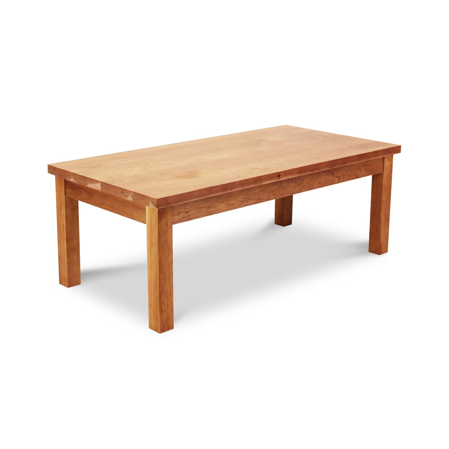 Lyndon Furniture Modern Mission Coffee Table crafted from solid wood with a rectangular top and four sturdy legs, showcasing minimalist American design.