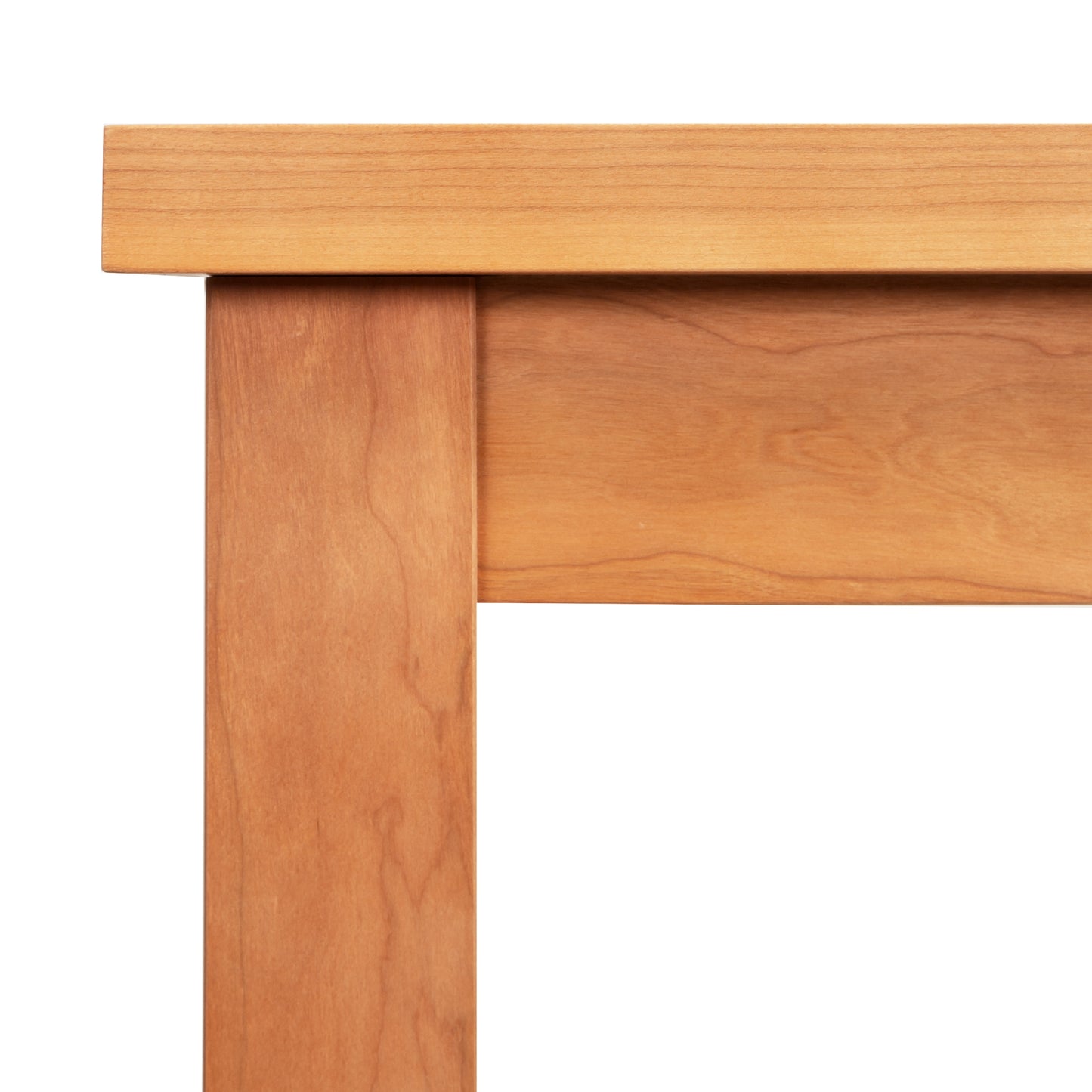 Modern Mission End Table by Lyndon Furniture, crafted in Vermont with natural wood grain and a smooth finish, showcasing fine American-made craftsmanship.