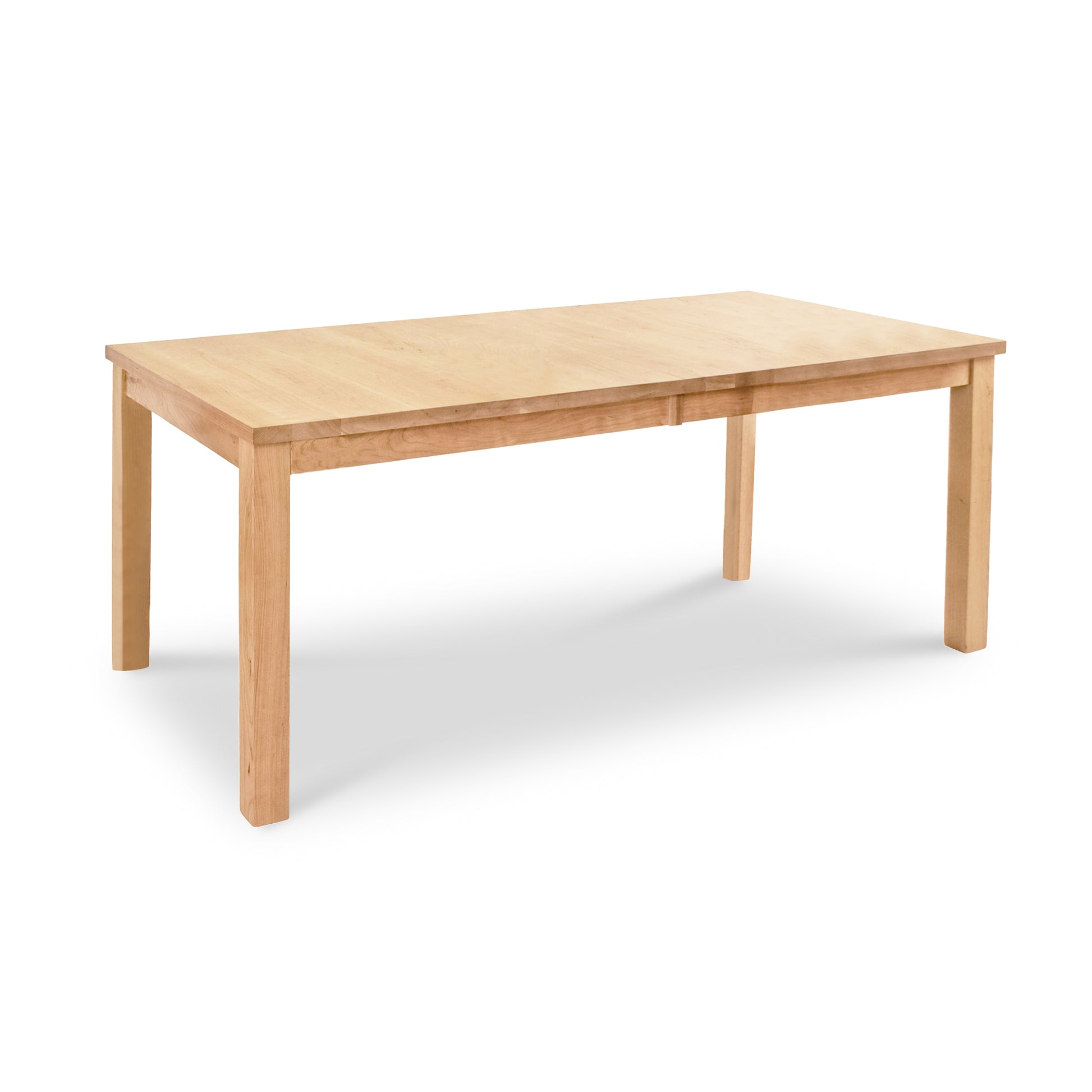 An eco-friendly Lyndon Furniture Modern Mission Parsons Extension Table on a white background, made from sustainably harvested woods.