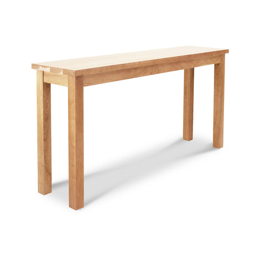 Lyndon Furniture Modern Mission Sofa Table featuring a rectangular top and four straight legs, highlighting its clean lines and minimalist design.