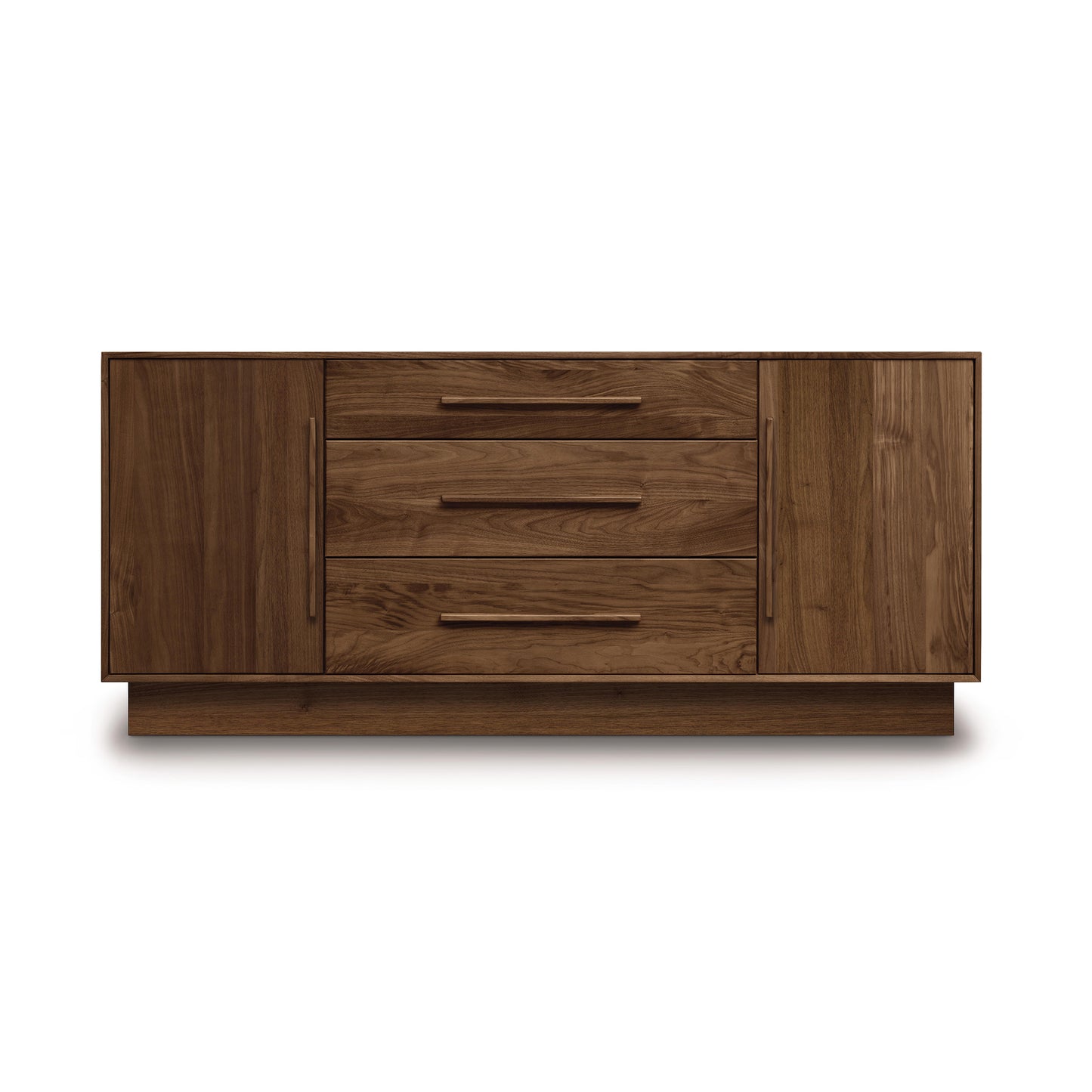 Minimalist eco-friendly hardwood design of Copeland Furniture's Moduluxe 3-Drawer, 2-Door Dresser.