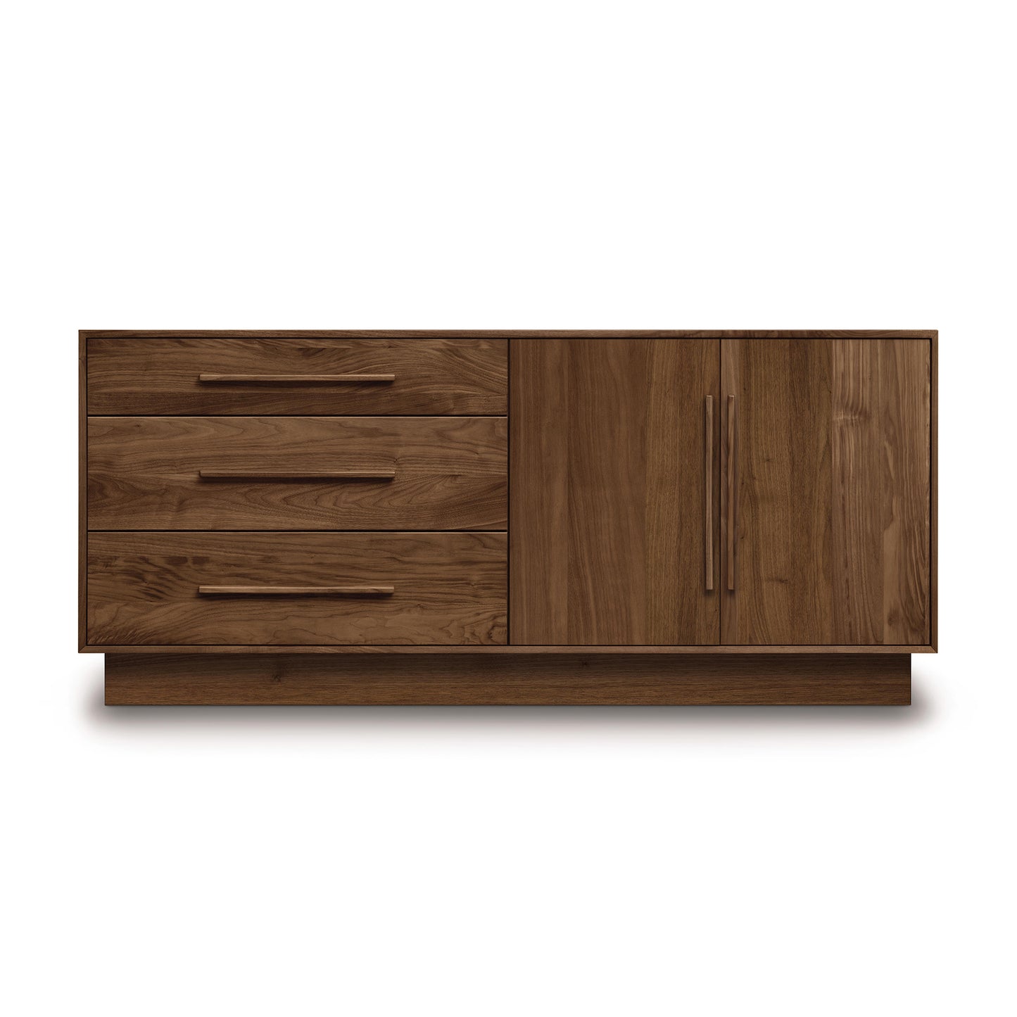 3-drawer, 2-door dresser from Copeland Furniture's Moduluxe 29" Series, crafted from eco-friendly hardwood.