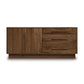 Moduluxe 3-Drawer, 2-Door dresser with closed drawers and cabinet doors against a white background. (Copeland Furniture)