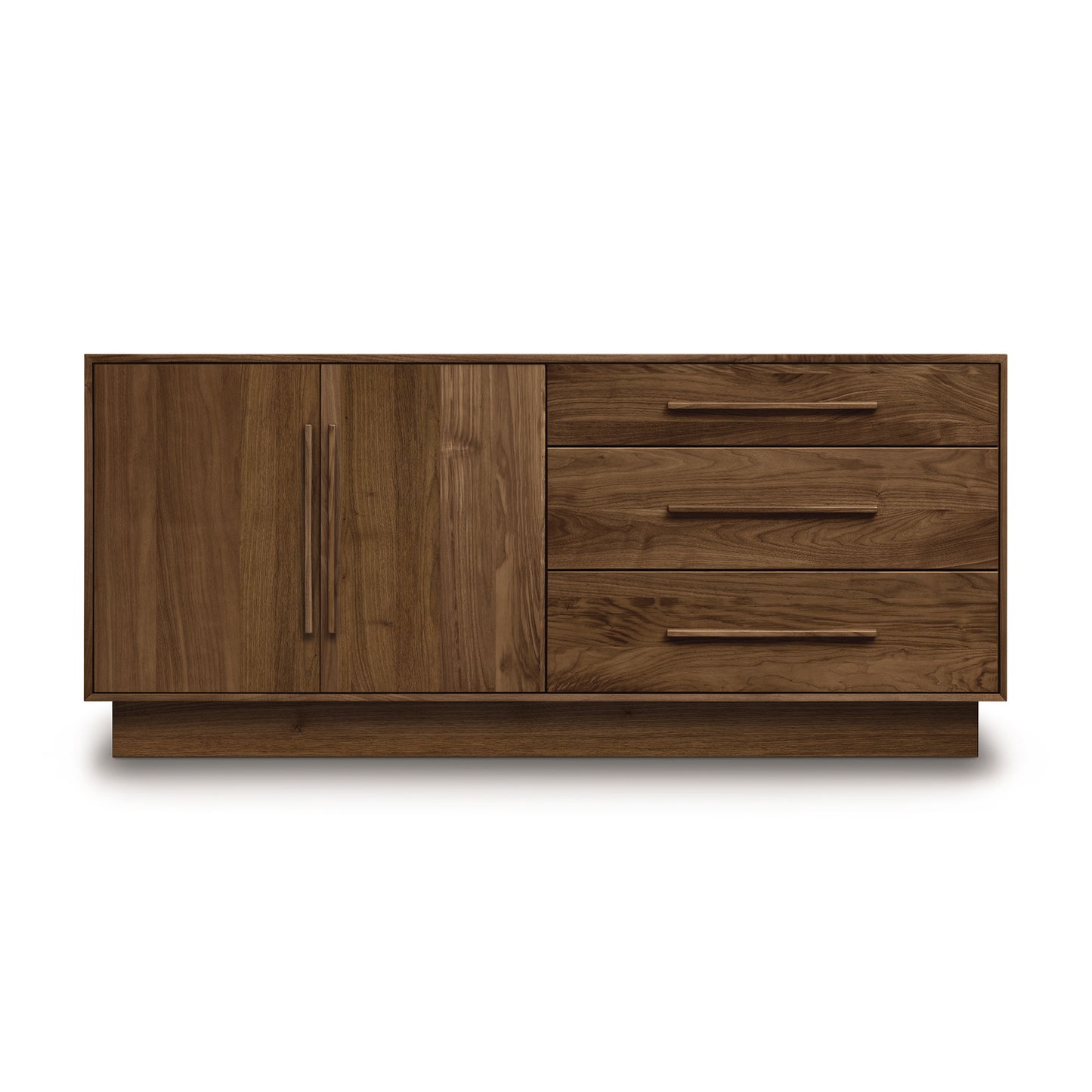 Copeland Moduluxe 29" dresser with eco-friendly wood, smooth finish, 2 doors, and 3 drawers.