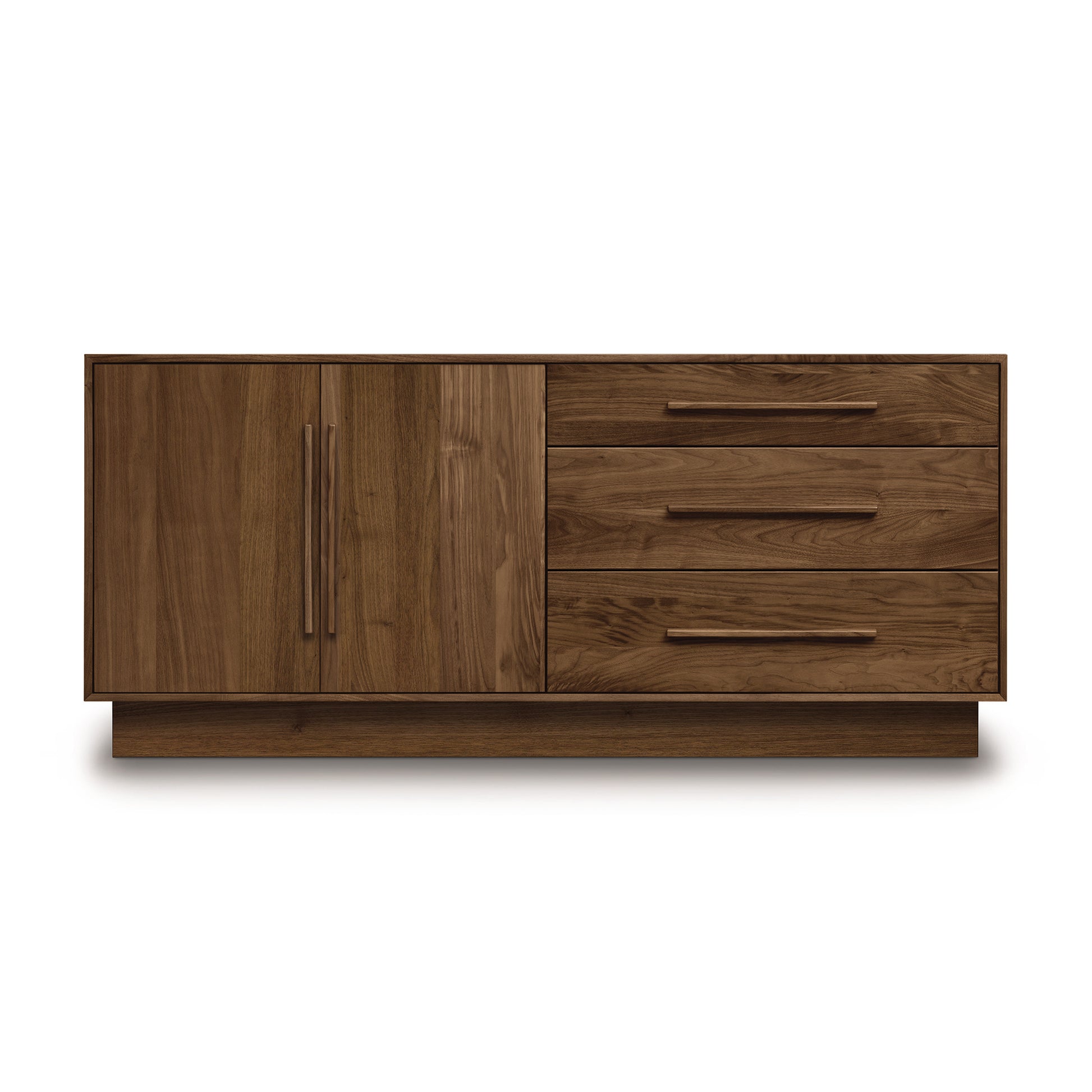 Copeland Moduluxe 29" dresser with eco-friendly wood, smooth finish, 2 doors, and 3 drawers.