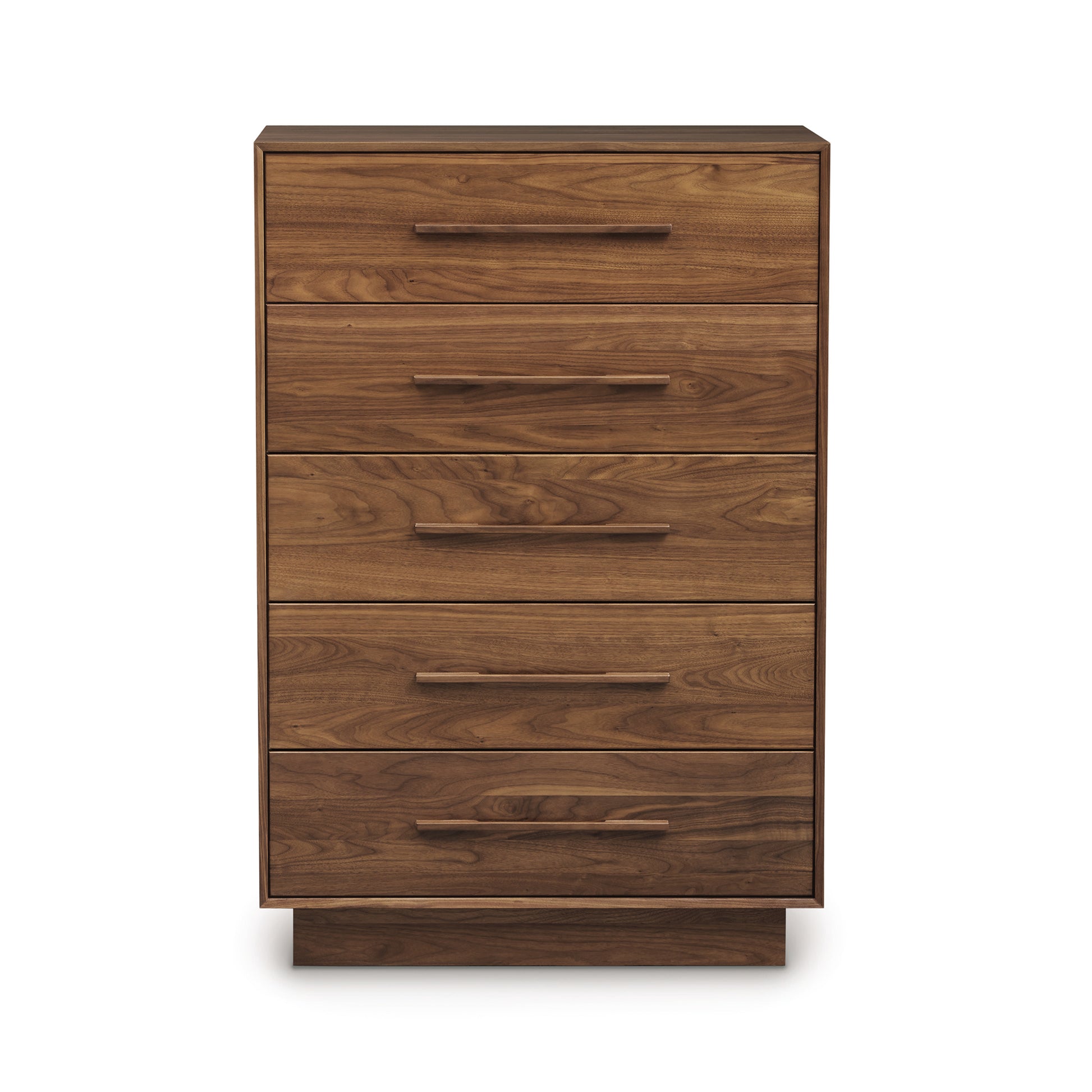 Copeland Furniture Moduluxe Chest in solid wood with customizable finishes and horizontal handles for seamless drawer access.