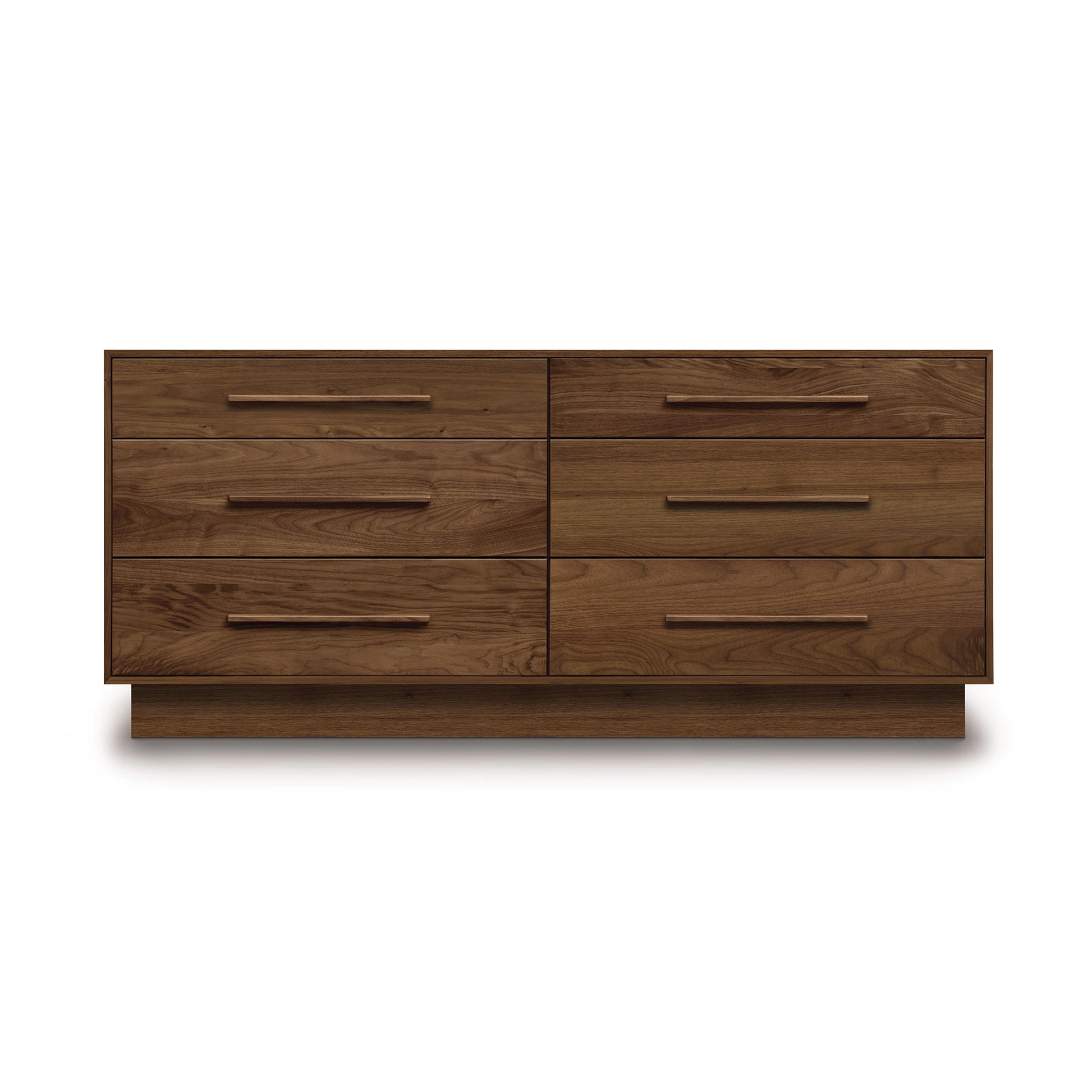 Copeland Furniture Moduluxe 6-drawer dresser with eco-friendly design and rich brown finish.