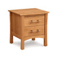 Solid wood Monterey 2-Drawer Nightstand by Copeland Furniture on a white background, part of the Monterey Furniture Collection.