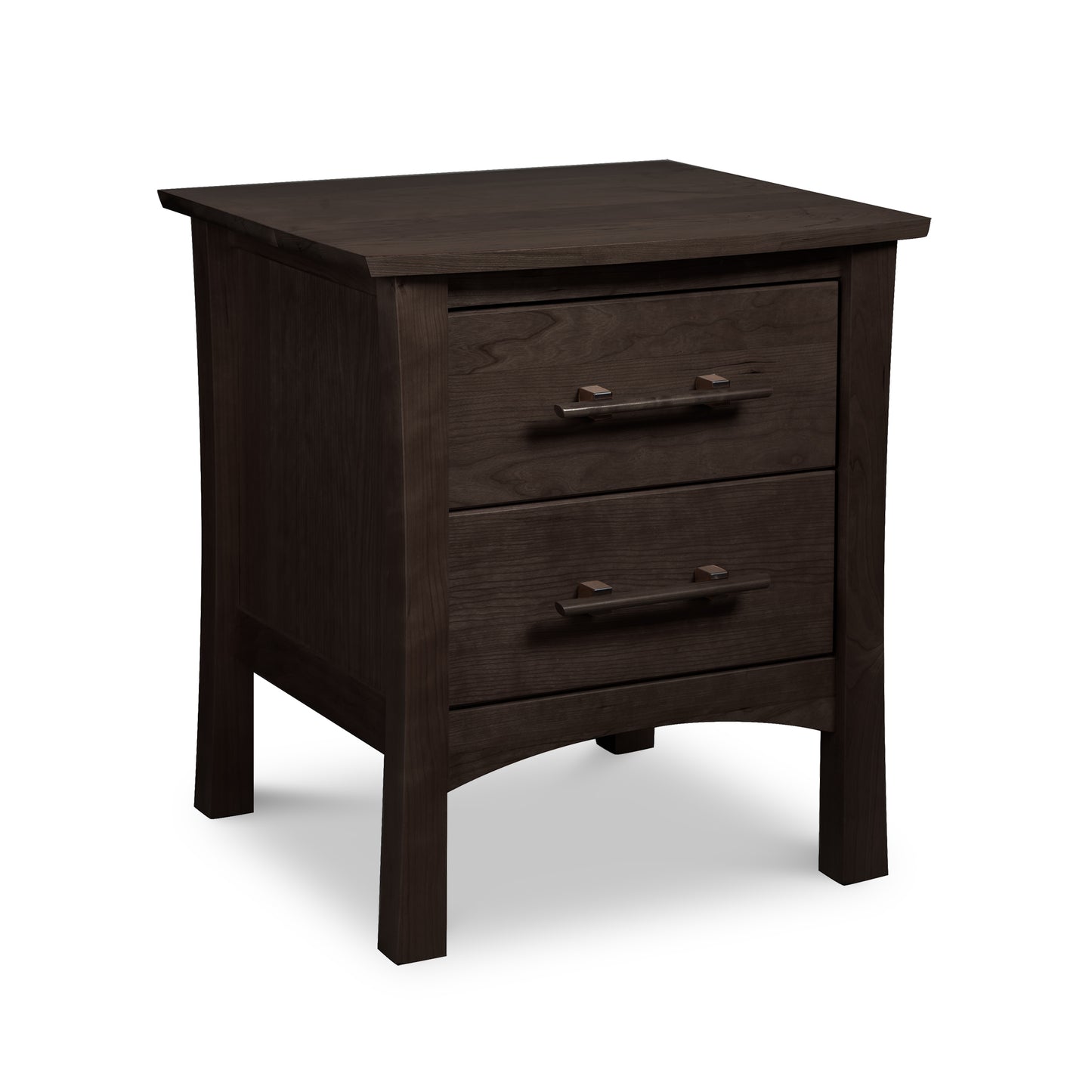 Copeland Furniture Monterey 2-Drawer Nightstand with metal handles and solid wood construction, crafted in America.