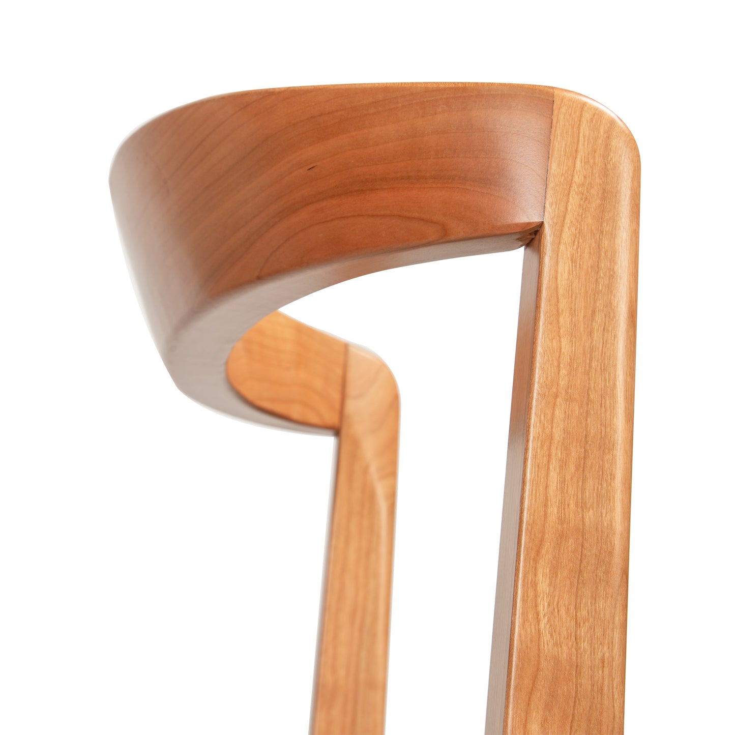 Vermont Woods Studios Montgomery Chair featuring Barley Upholstery and a cherry finish backrest, highlighting premium craftsmanship.