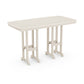 A simple, rectangular, cream-colored POLYWOOD® Nautical 37" x 72" Bar Table isolated on a white background.