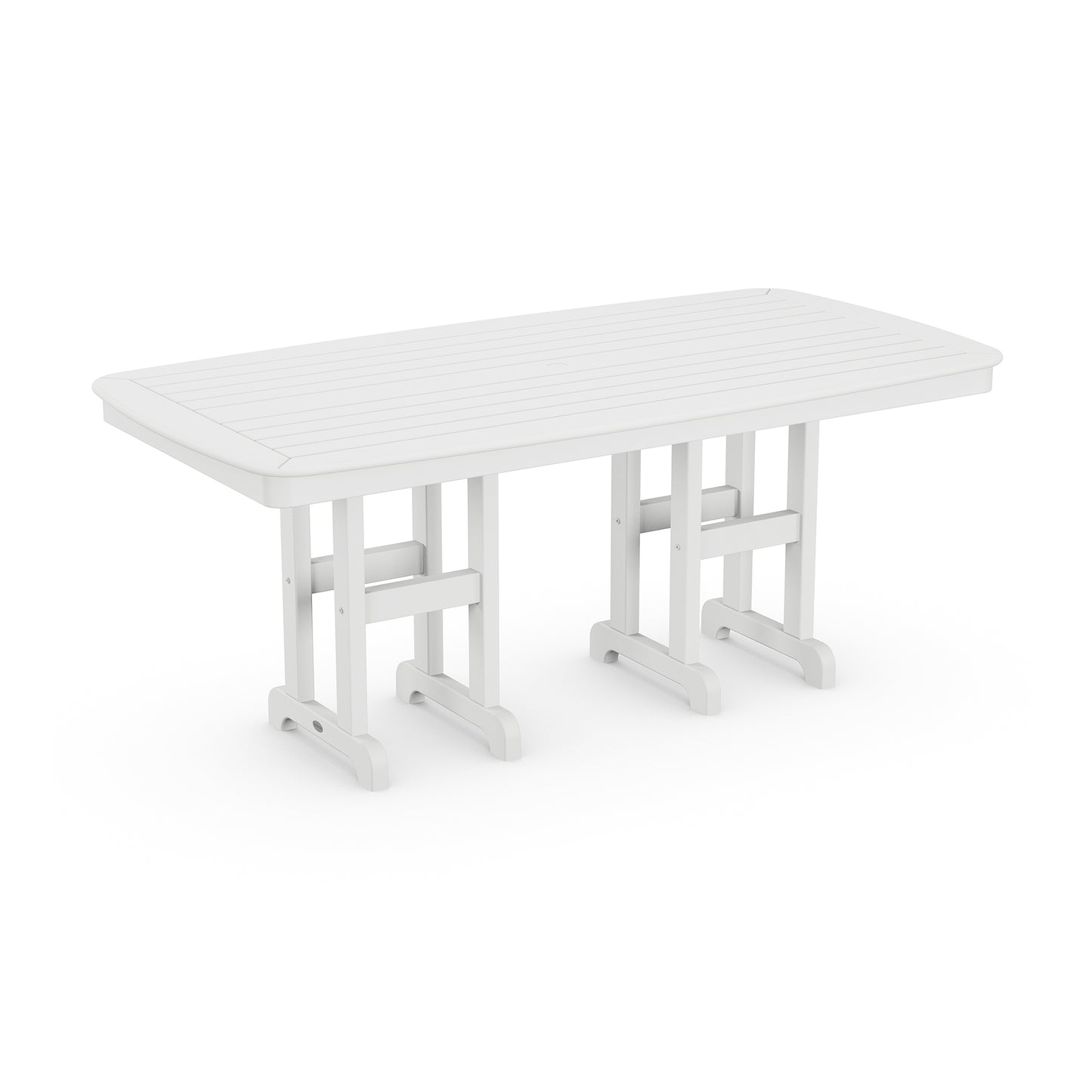 POLYWOOD Nautical rectangular table, elegant and sustainable outdoor dining furniture.