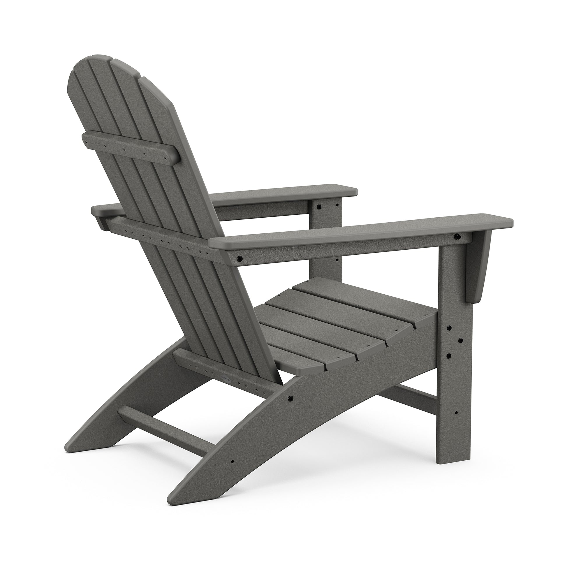 POLYWOOD Nautical Adirondack Chair with wide armrests and slatted back made from sustainable POLYWOOD® lumber.