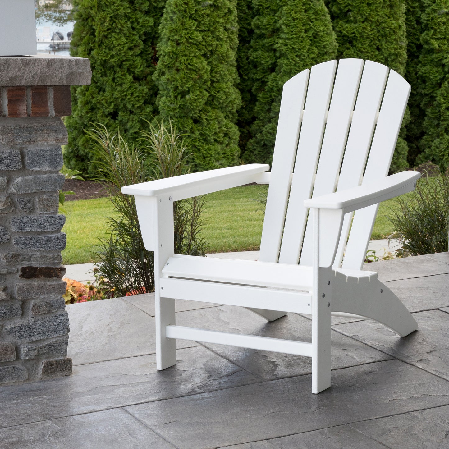 POLYWOOD Nautical Adirondack Chair showcasing its elegant design.