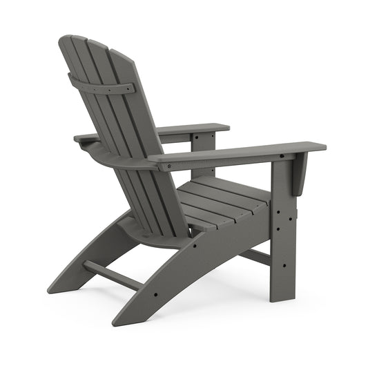 POLYWOOD Nautical Curveback Adirondack Chair made from durable lumber.