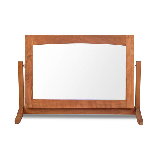 Lyndon Furniture New England Shaker Adjustable Dresser Mirror, handcrafted from solid wood with a tilting design and sturdy base.
