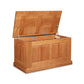 A sustainably harvested Lyndon Furniture New England Shaker blanket box made of North American hardwoods, featuring a lid.