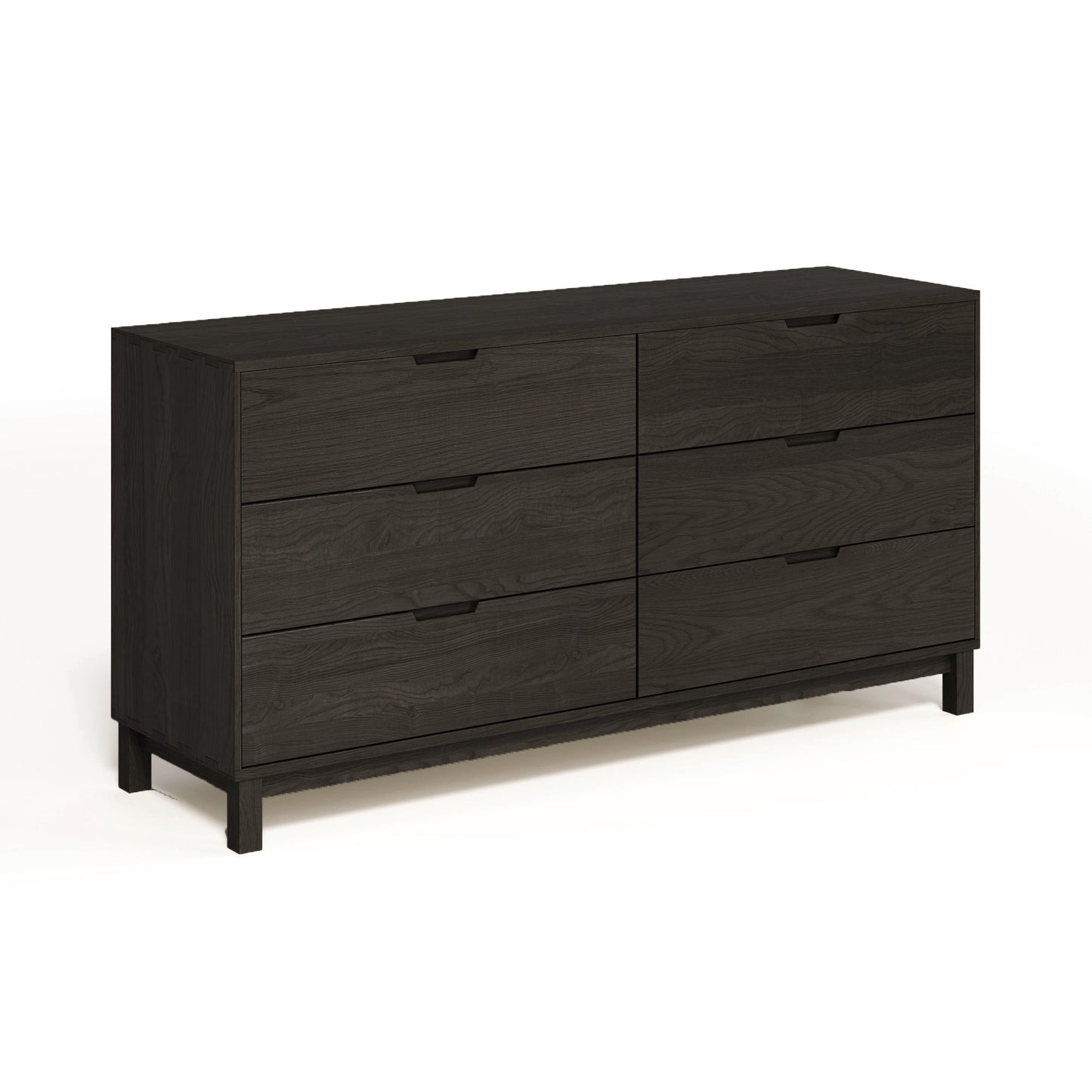Sleek Copeland Furniture Oslo 6-Drawer Dresser in solid oak with minimalist handle-free design.
