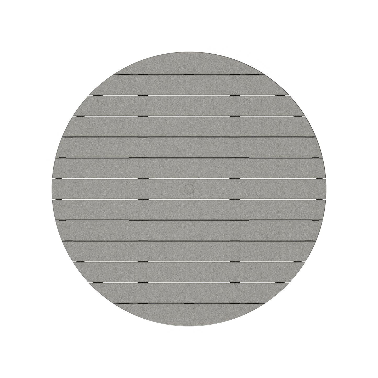 POLYWOOD Outdoor 48" Round Bar Table with Metallic Grooves.