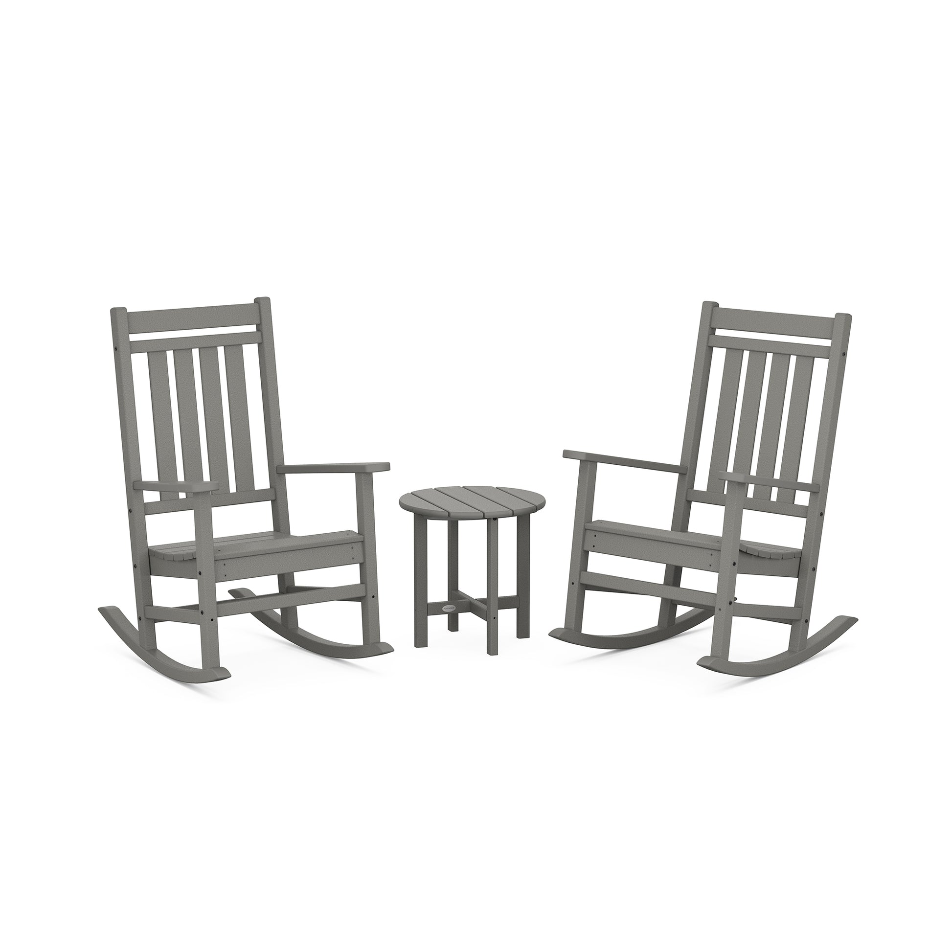 POLYWOOD Estate 3-Piece Rocking Chair Set featuring elegant design and high-quality craftsmanship.