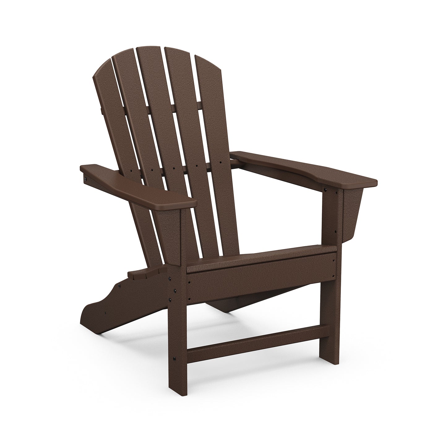POLYWOOD Palm Coast Adirondack Chair with a slatted back and wide armrests.