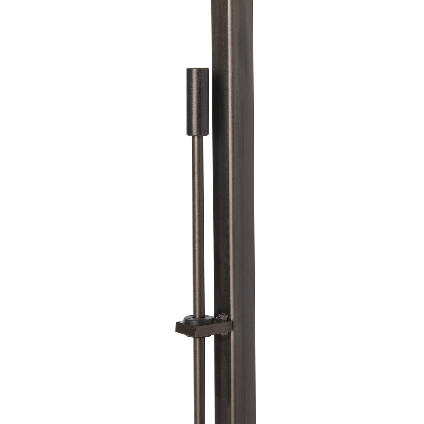 Quill Torchiere floor lamp by Hubbardton Forge, showcasing its distinctive vertical rod and base design, floor model.