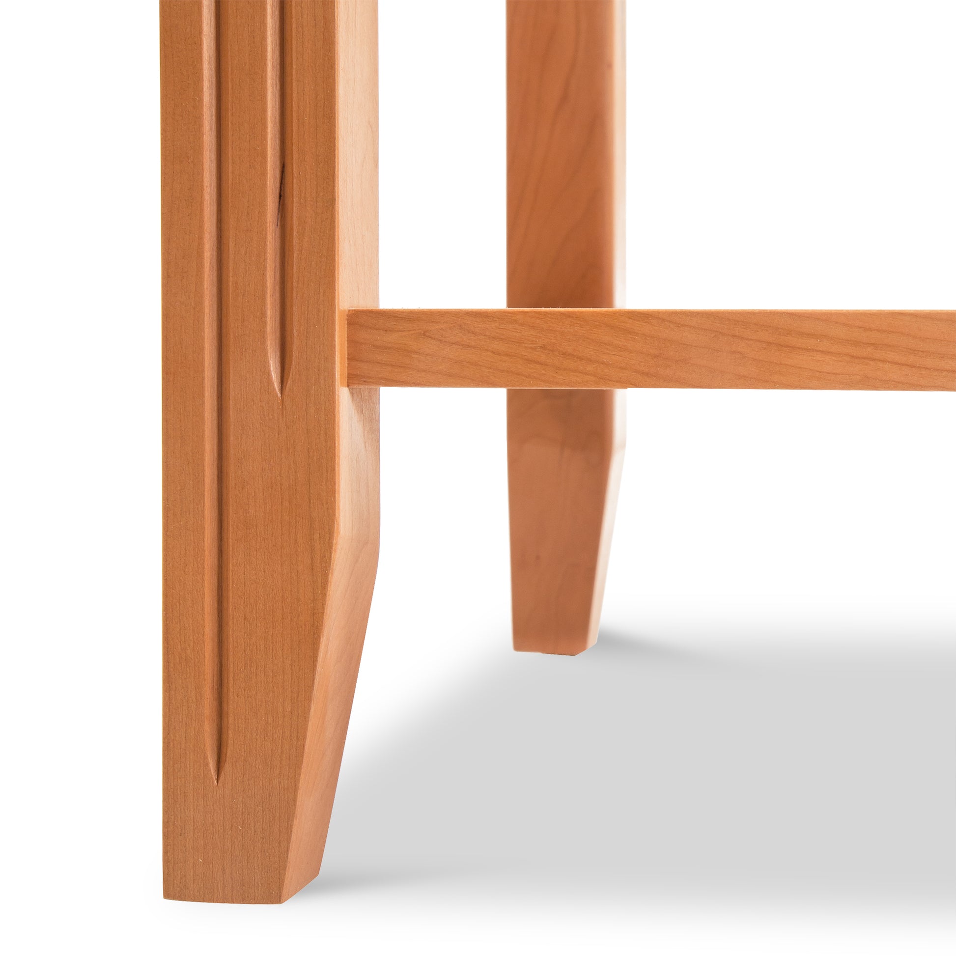 Renfrew Shaker 1-Drawer Open Shelf Nightstand by Lyndon Furniture, showcasing hardwood legs with carved details and sturdy support bar.