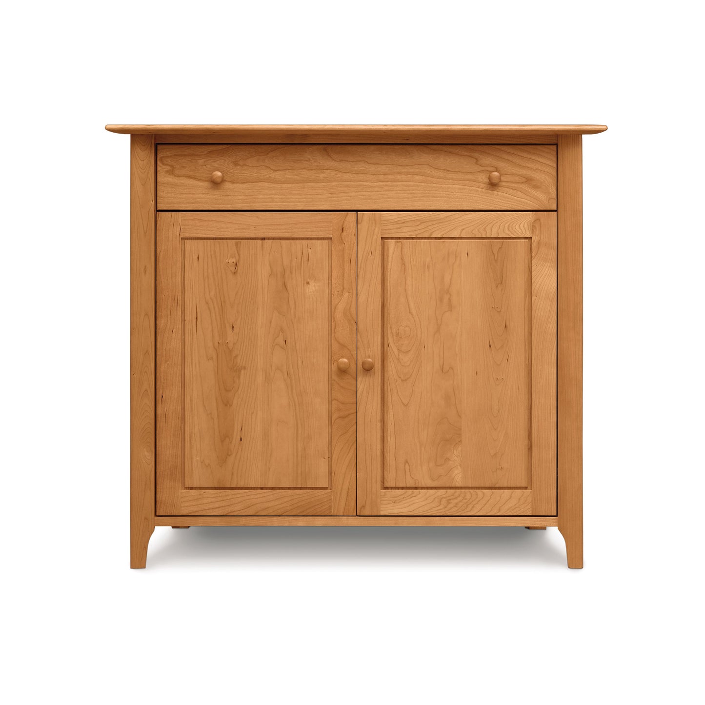 Luxury buffet: Copeland Furniture's Sarah 1-Drawer, 2-Door Buffet, isolated on a white background.