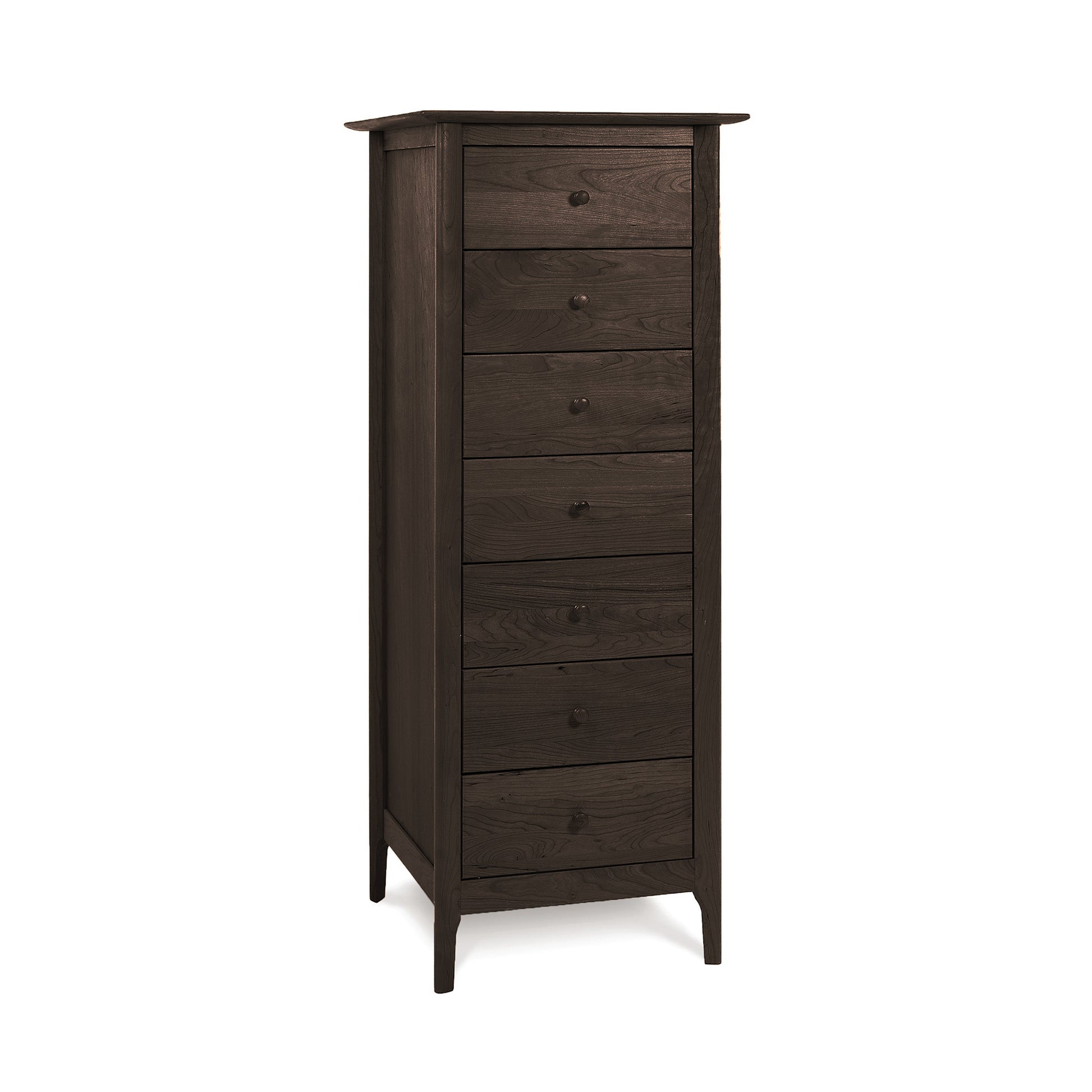 Copeland Furniture Sarah 7-Drawer Lingerie Chest in cherry wood with Shaker design and small round knobs.