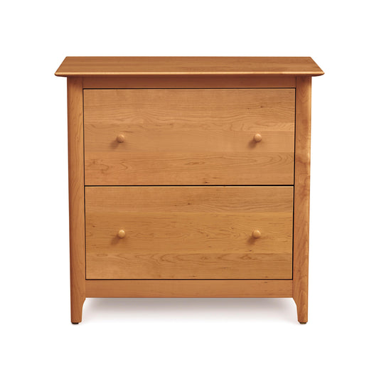 Copeland Furniture Sarah Lateral Filing Cabinet made from sustainable wood, highlighting its elegant design and craftsmanship.