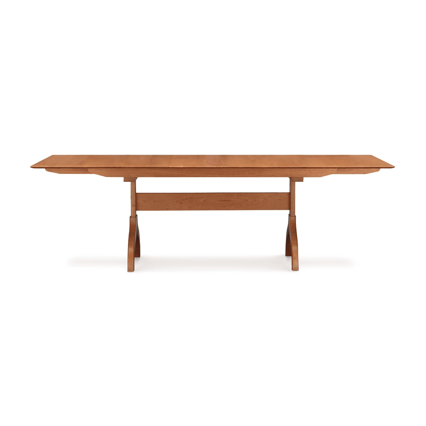 Copeland Furniture Sarah Shaker Trestle Extension Table featuring elegant shaker-style lines and a sturdy trestle base, crafted in high-quality wood.
