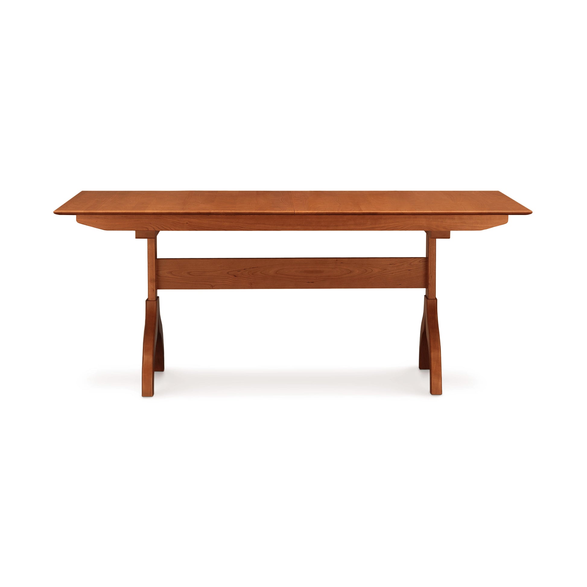 A Sarah Shaker Trestle Extension Table with drop-leaves against a white background.