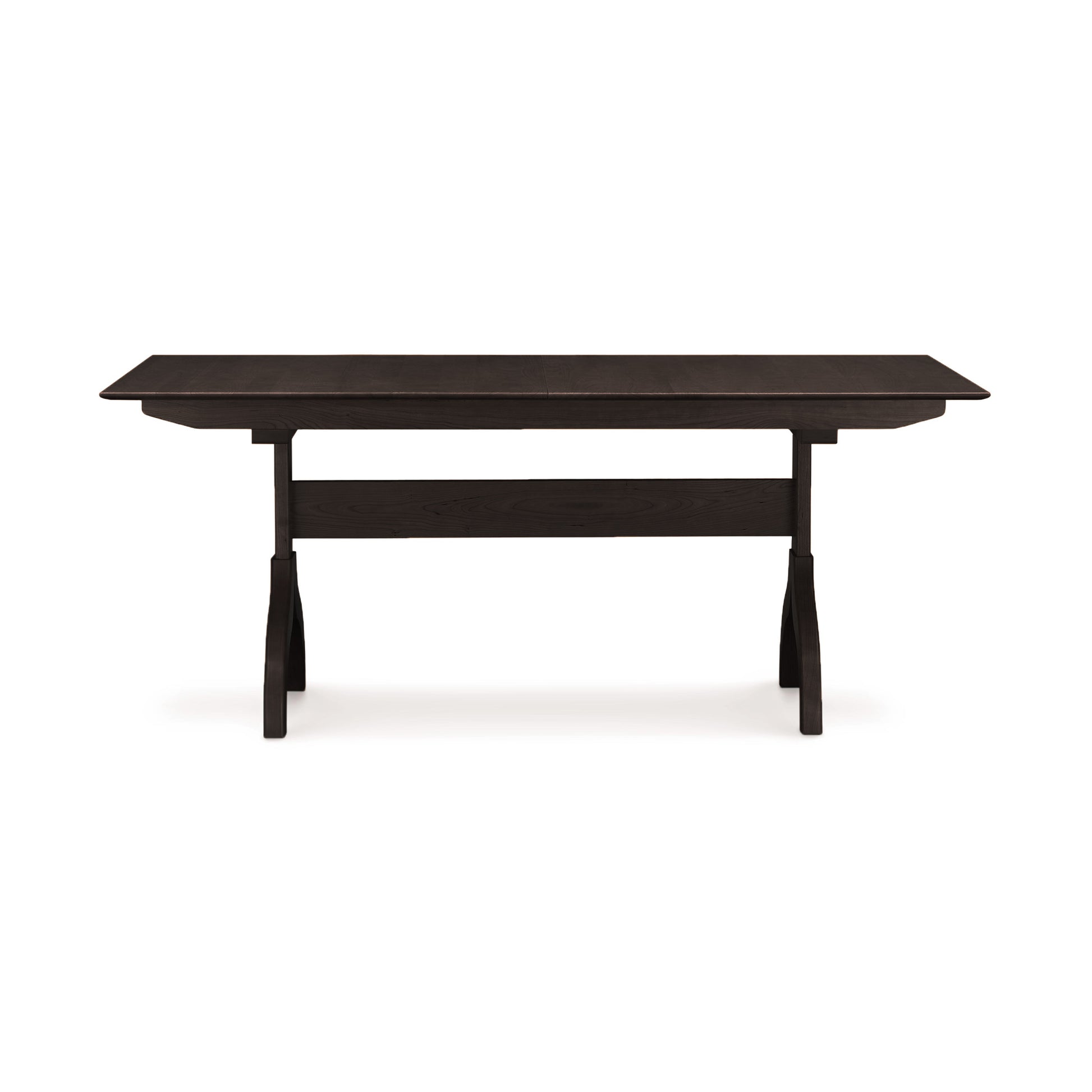 Sarah Shaker Trestle Extension Table by Copeland Furniture, crafted from solid wood with distinctive trestle legs.