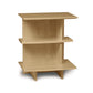 A Copeland Furniture solid wood Sarah Open Shelf Nightstand isolated on a white background.