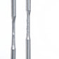 A close up of two metal rods on a white background, resembling a Senza Console Table by Hubbardton Forge.