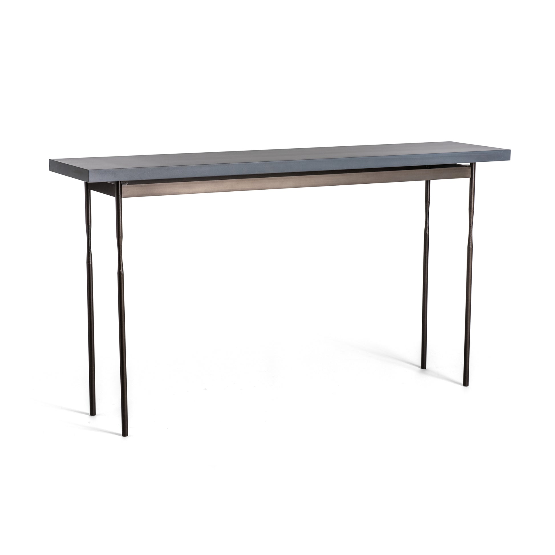 Senza Console Table by Hubbardton Forge with a Vermont maple top and sleek handcrafted steel legs.