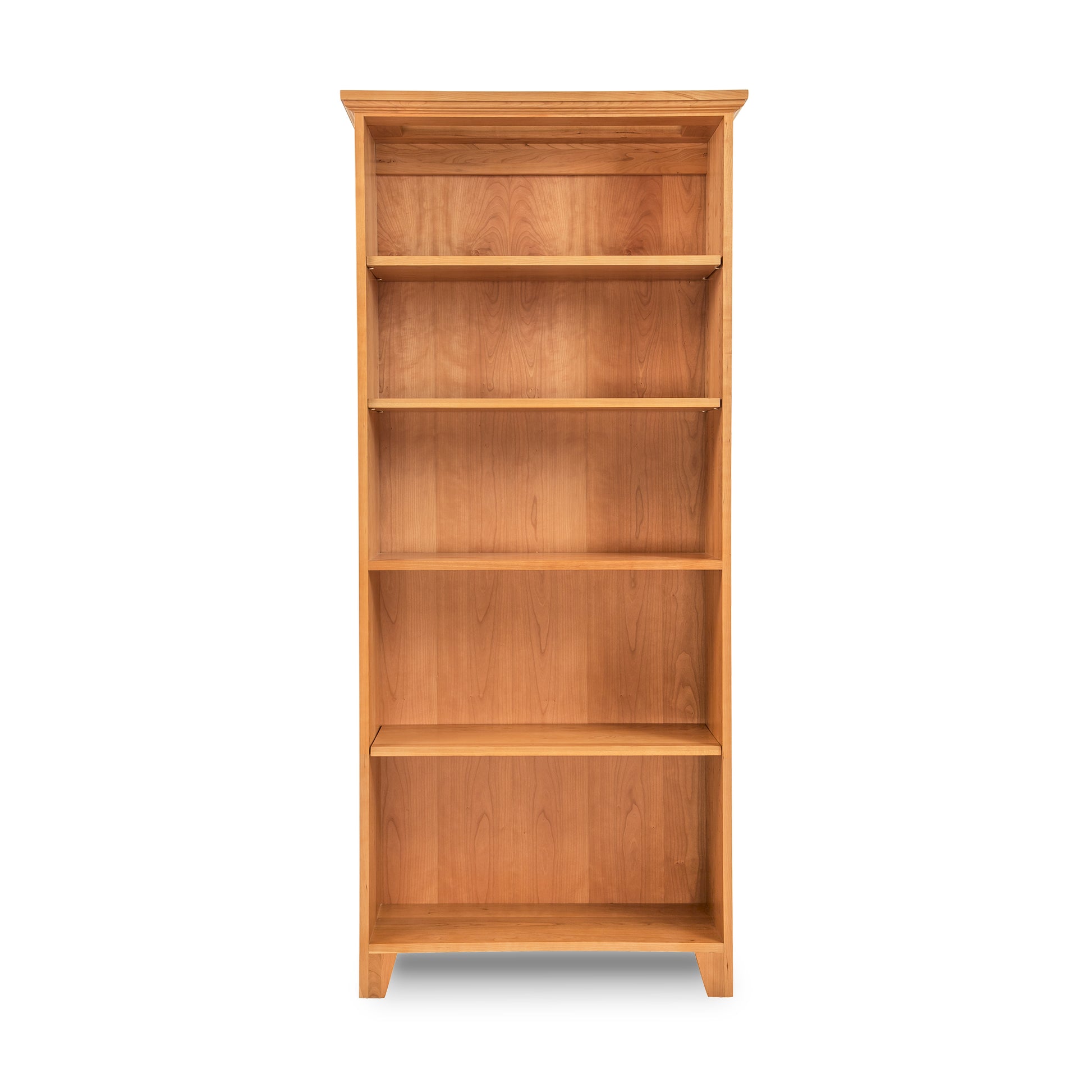 Lyndon Furniture Shaker Bookcase with five spacious shelves, crafted in classic Shaker style and quality American hardwood.