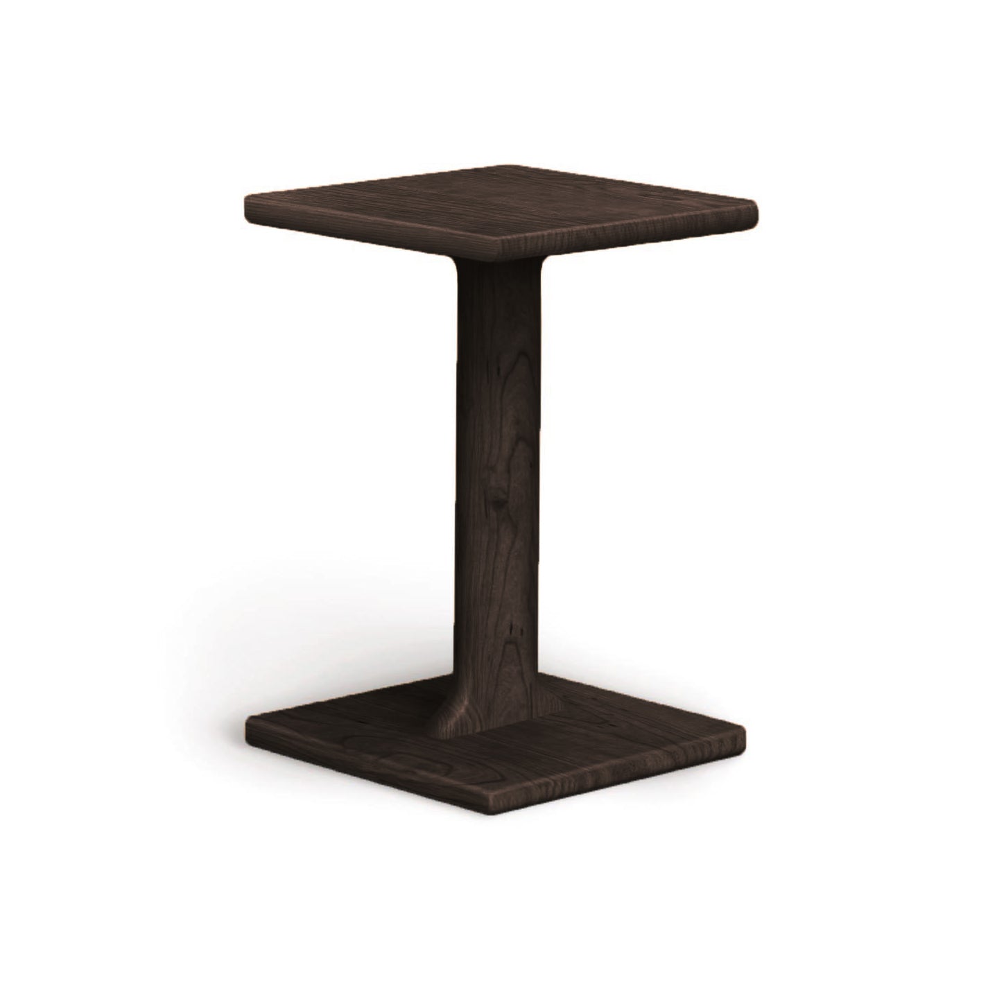 Copeland Furniture Sierra Chair Table, a small, dark wood accent table with elegant lines and crafted details, showcased to highlight its quality and design.