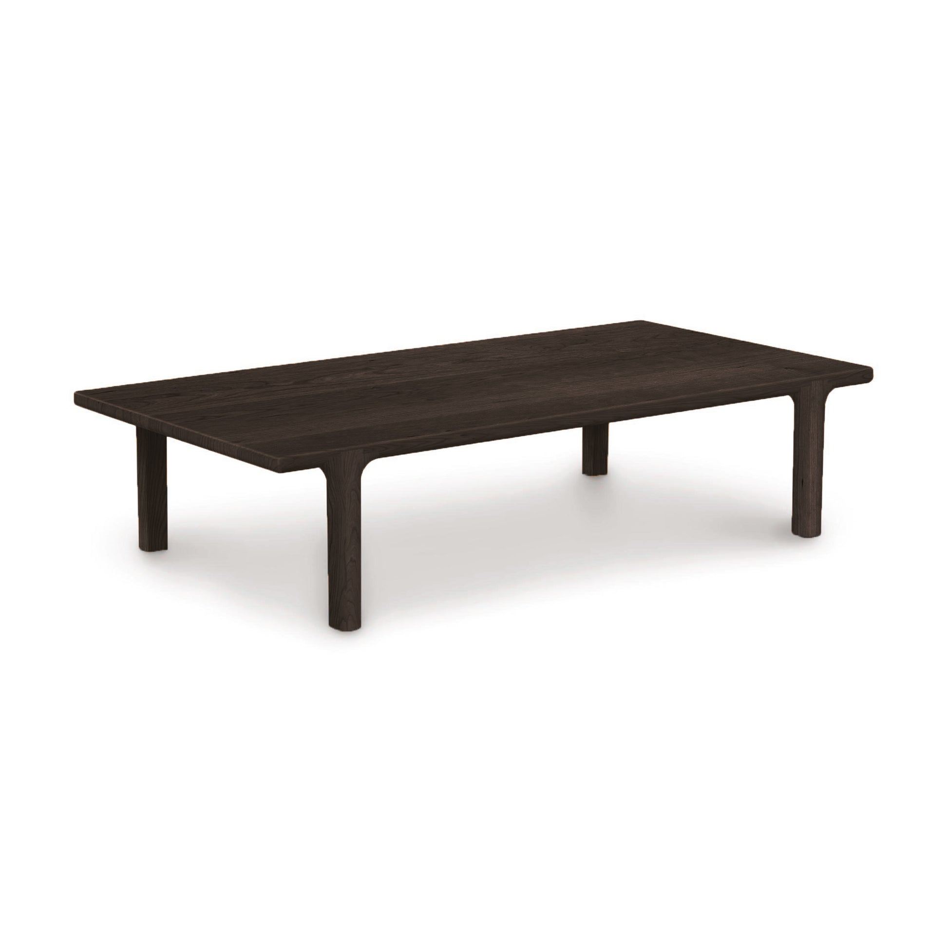 Copeland Furniture Sierra Rectangular Coffee Table crafted from North American hardwood with four straight legs, highlighting its elegant, minimalist design.