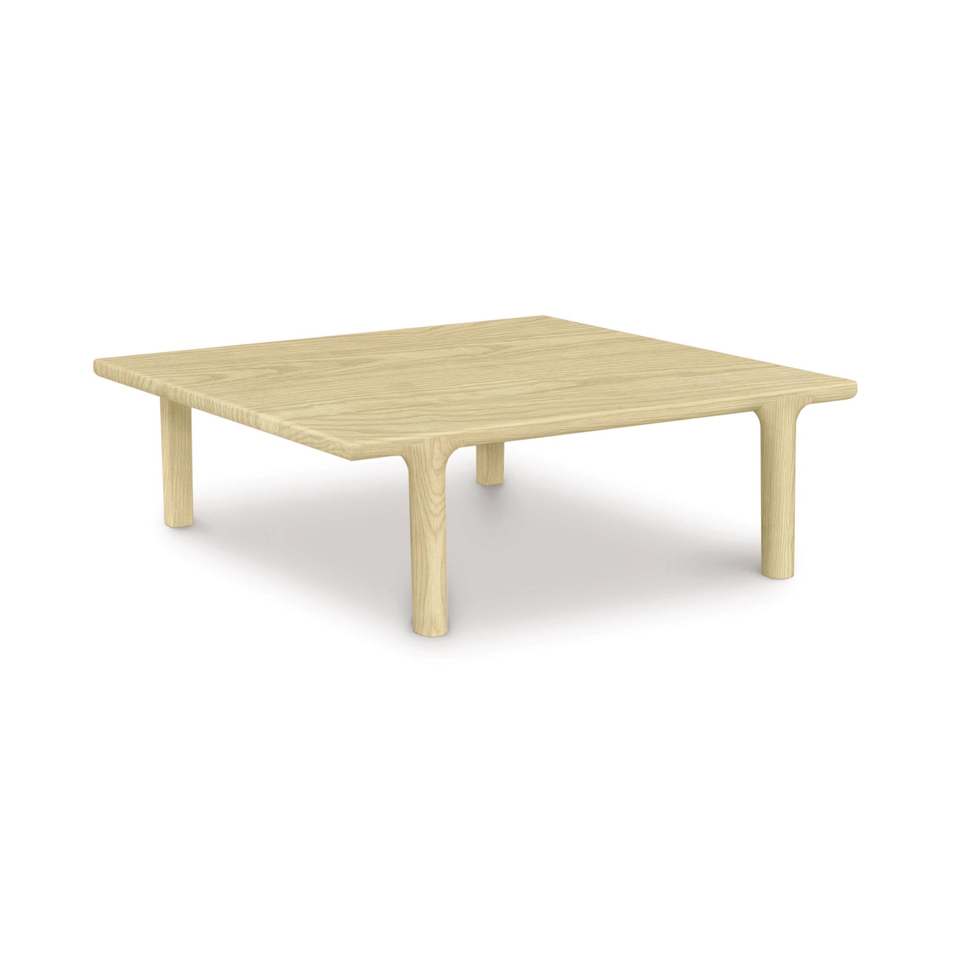A simple Copeland Furniture Sierra Square Coffee Table made from North American hardwood on a white background.